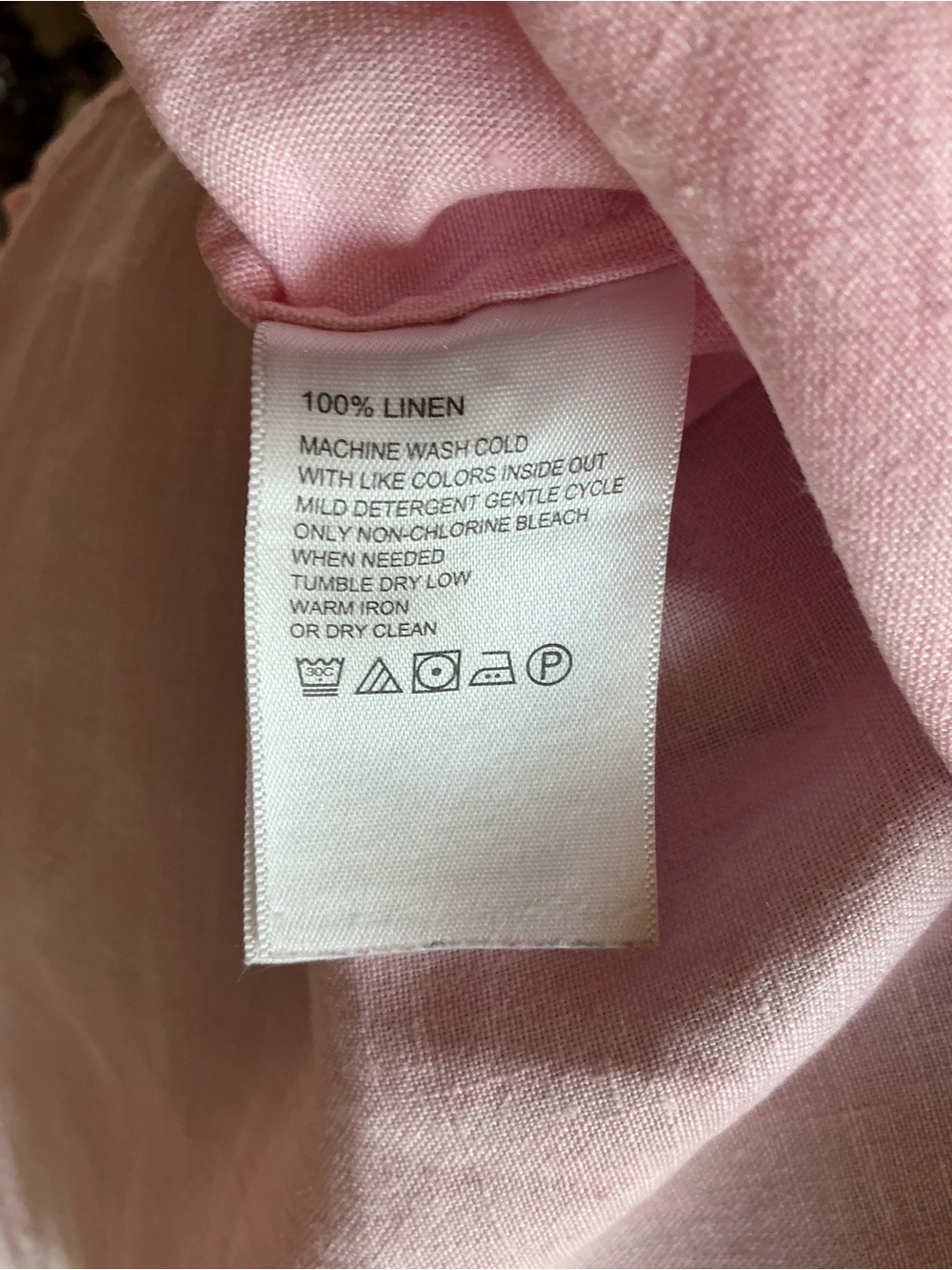 Tommy Bahama Pale Pink Linen Split-Neck Top - Picture 4 of 4